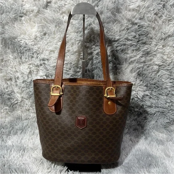 Celine Dark Brown Patterned Tote - Picture 2 of 10